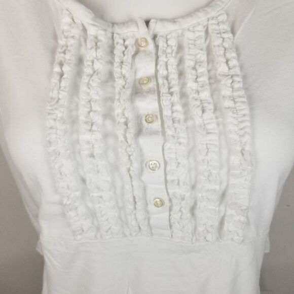 Weatherproof White Ruffled Button Up Panel Blouse - Picture 5 of 8